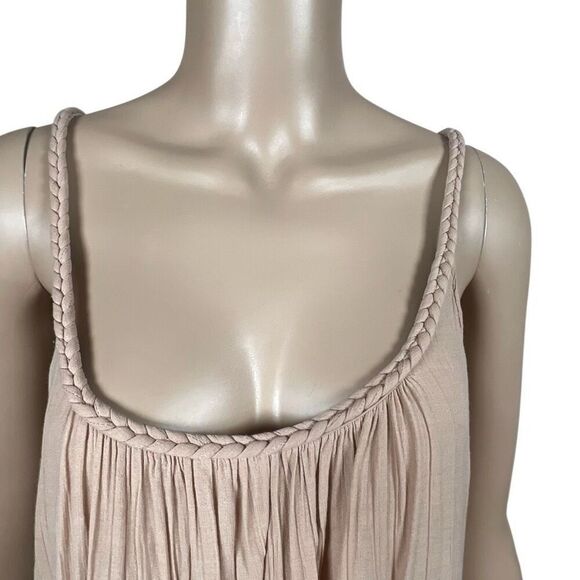 Lisa Curran Blush Pink Maxi Dress Braided Strap Flowy Boho Resort Wear Size S/M - Picture 3 of 13